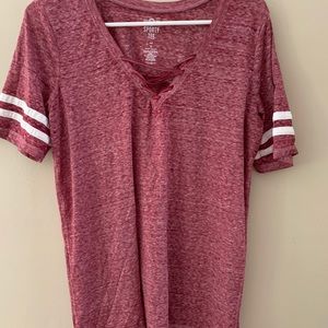 Pink short sleeve shirt